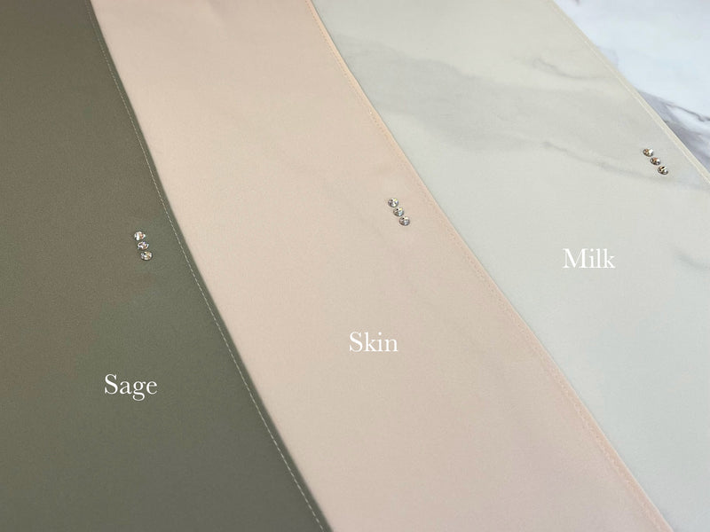 Mekar Shawl In Milk, Sage, Skin