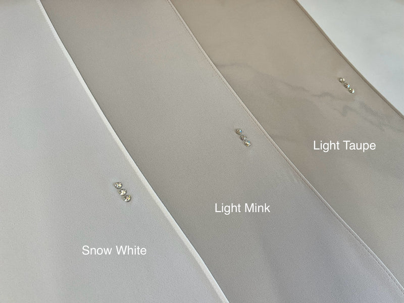 Mekar Shawl In Snow White, Light Mink, Light Taupe